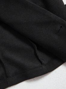 SHEIN MOD 复古大翻领收腰女士西装外套、保暖、冬季女装、优雅、新年服装、黑色外套、冬季外套、寒冷天气服装、女士优雅西装外套、修身西装外套、保暖 - 黑色 - 查看 5