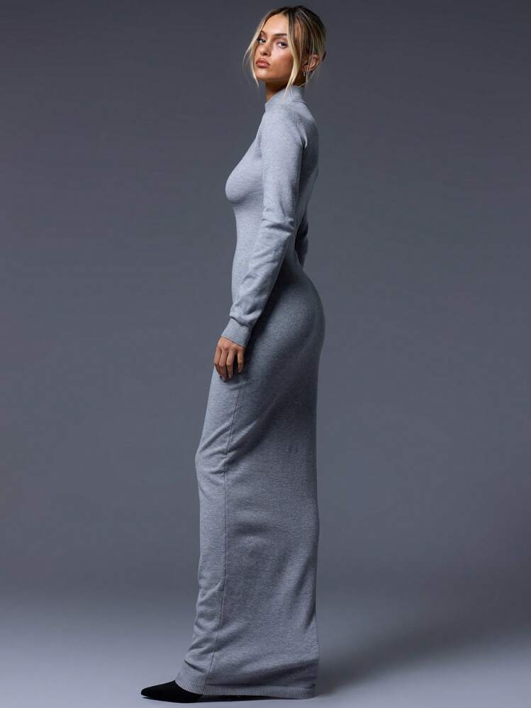MUSERA Mock Neck Long Sleeve Maxi Sweater Dress Elegant Spring Vacation  Cute Sexy 90's Casual Dress Winter Chic | SHEIN USA