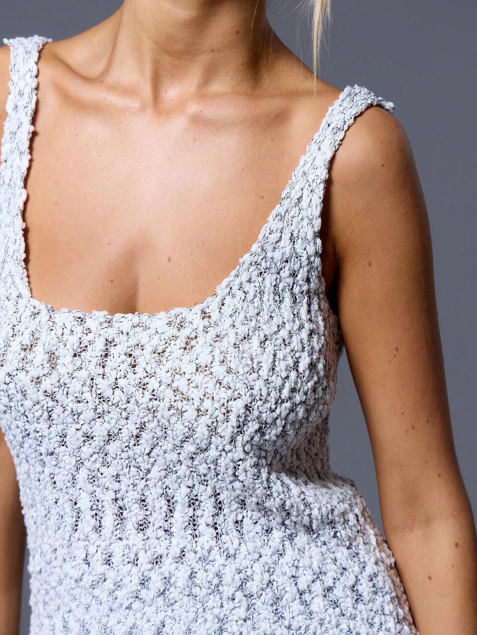Textured Knitted Tank Top Summer Holiday Ibiza Spring Casual Elegant