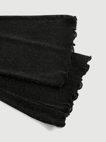 SHEIN MOD Áo cánh tay loe lưới hở vai màu đen, cho buổi hẹn hò, tiệc tùng, thanh lịch, ngày lễ, những dịp trang trọng, trang phục khoét rỗng, trang phục công chúa cho phụ nữ, trang phục bãi biển cho phụ nữ, trang phục nữ thần Hy Lạp, áo dạ hội hóa trang, áo đính đá, phong cách Goth - màu đen - Xem 4