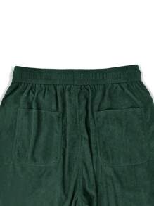 TOKVUE Men's Solid Color Casual Everyday Trousers Men's Streetwear Pants, Boy Friend Gifts, For Fall - Dark Green - View 7