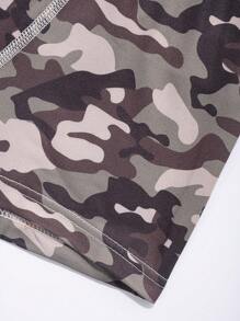 5 条装纯色迷彩舒适柔软透气平角内裤，适合青少年男孩 - 彩色 - 查看 3