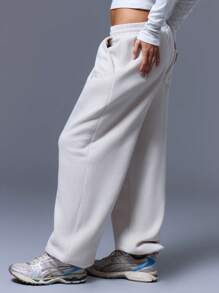 MUSERA 束口慢跑裤度假性感机场休闲复活节 - 杏色 - 查看 3