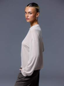 MUSERA Women T-Shirts Long Sleeve Casual Summer Vacation Casual Spring Summer Fall - Khaki - View 2