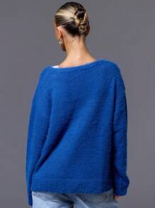 MUSERA Cárdigan de punto de mohair con abotonadura, básico lindo del estilo Y2K de los 90, casual, para aeropuerto y vacaciones, oversize