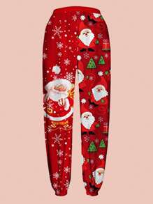 女士卫生裤带抽绳弹力高腰休闲裤适合圣诞节