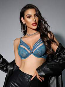 EmpressEnvy Mature Charm Lace Lace-Trimmed Women's Lingerie Bra