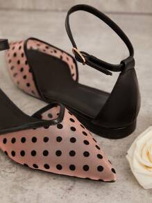 SHUZIA Bailarinas de mujer de puntera redonda de color NEGRO con malla de estrás, nuevas para Año Nuevo, Día de San Valentín y otros días festivos