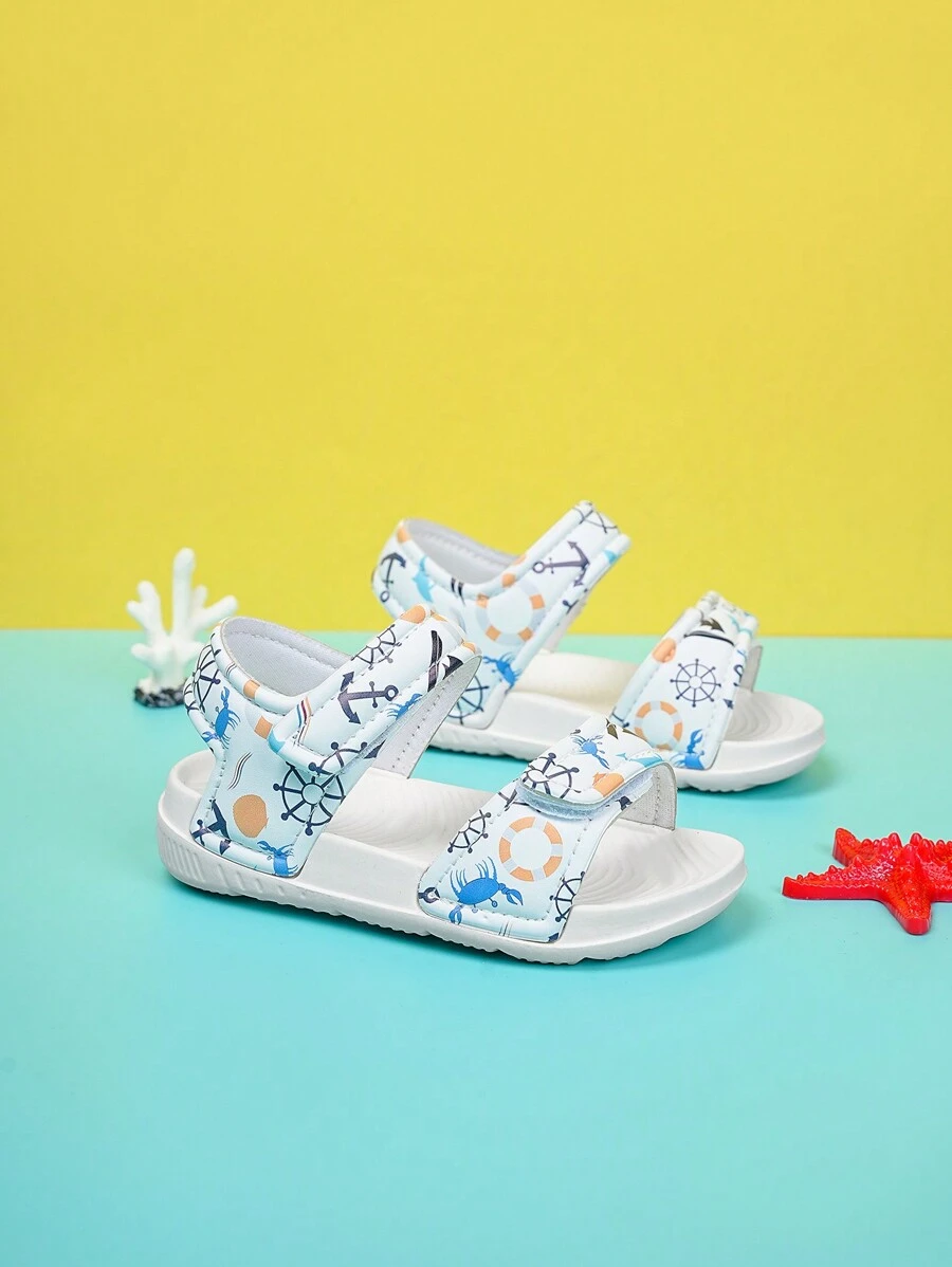 儿童卡通可爱舒适休闲运动凉鞋 - 白色 - 查看 1