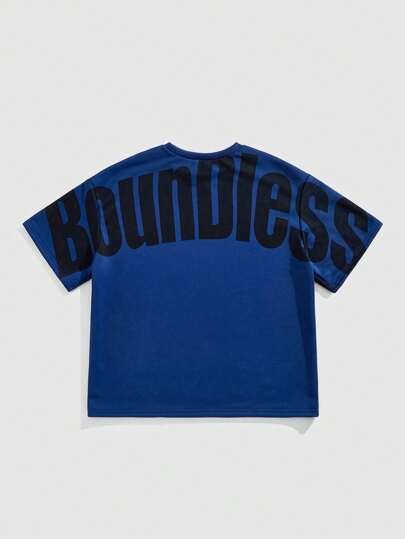 Street Life Camiseta casual de cuello redondo de manga corta con estampado de letras para hombre