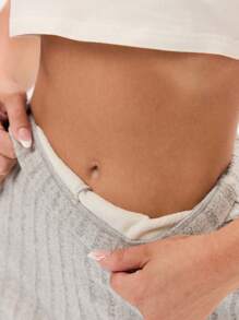 Zolique 1pc Ribbed Texture Stretchy Slim Fit Thermal Lined Ankle Length Leggings Christmas Costumes Fall Cloth For Women