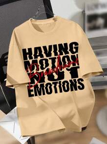 SHEIN 青少年男孩 3 件套酷炫服饰、趣味肖像和唇印图案休闲圆领短袖 T 恤，棉混纺，适合夏季 - 彩色 - 查看 3