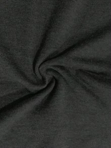 Quần dài màu trơn cạp cao cho nữ cỡ lớn - màu đen - Xem 4