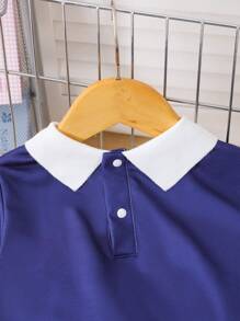 SHEIN 2 pièces Tenues décontractées chic pour retour à l'école pour bébés filles, ensemble sweat-shirt et pantalon de style écolière vert, convenant pour l'automne et l'hiver - Multicolore - Voir 3