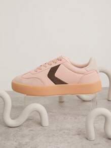 SHUZIA Bestseller Women's Pink Semi-Transparent Gum Rubber Retro Sneakers-Comfortable, Light Weight, Fashion Holiday Vacay Vibe For Fall And Winter Trainers