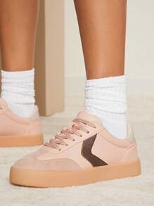 SHUZIA Bestseller Women's Pink Semi-Transparent Gum Rubber Retro Sneakers-Comfortable, Light Weight, Fashion Holiday Vacay Vibe For Fall And Winter Trainers