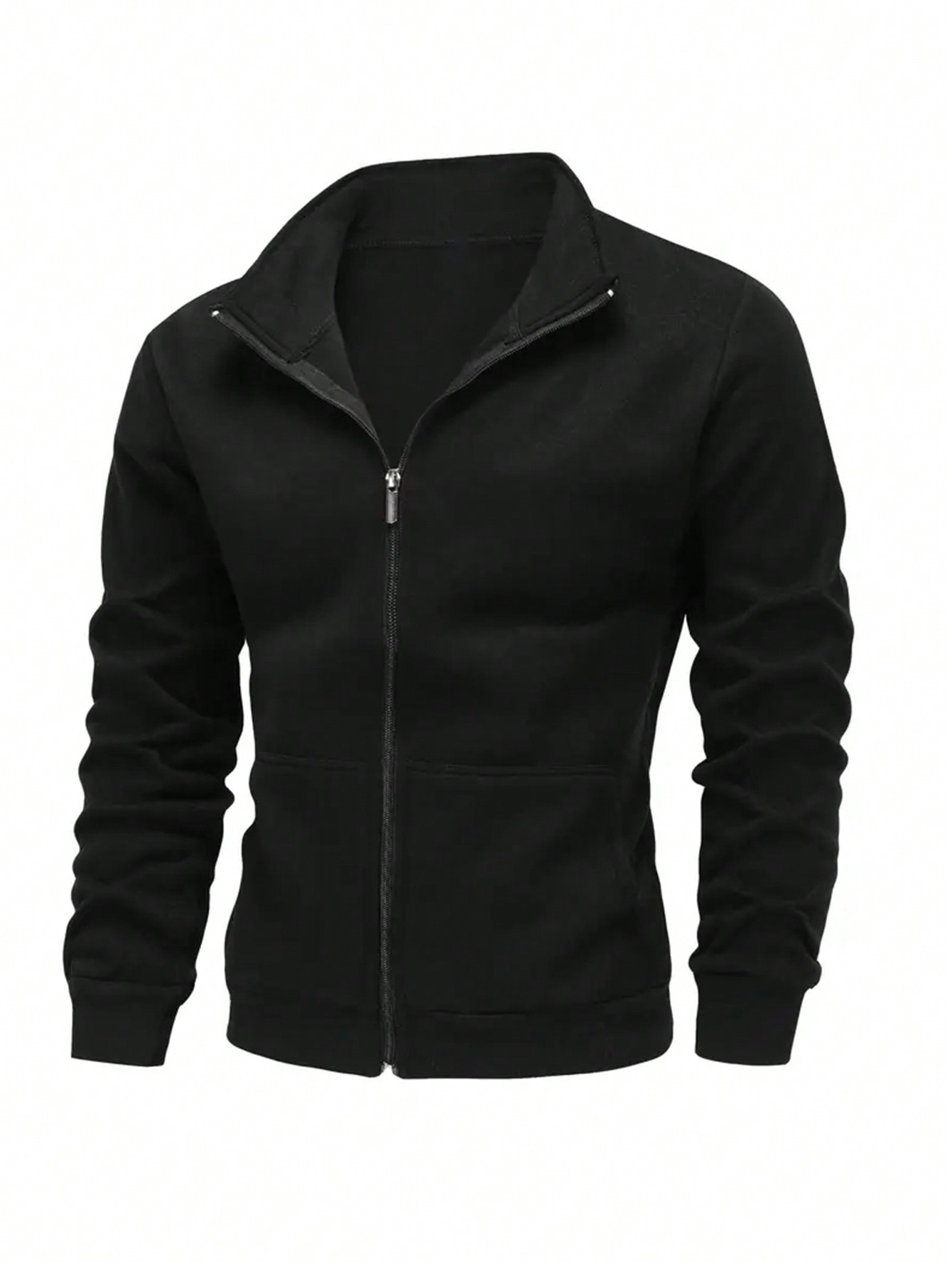 Manfinity Dauomo Men's Casual Zip-Up Stand Collar Sweatshirt For Autumn