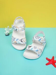 儿童卡通可爱舒适休闲运动凉鞋 - 白色 - 查看 5