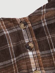 SHEIN MOD Plus Size Plaid Tank Top & Mid-Length Plaid Sundress Set