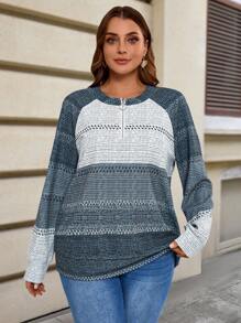 EMERY ROSE Plus Size Casual Everyday Zip-Up Raglan Sleeve Hoodie, Autumn/Winter