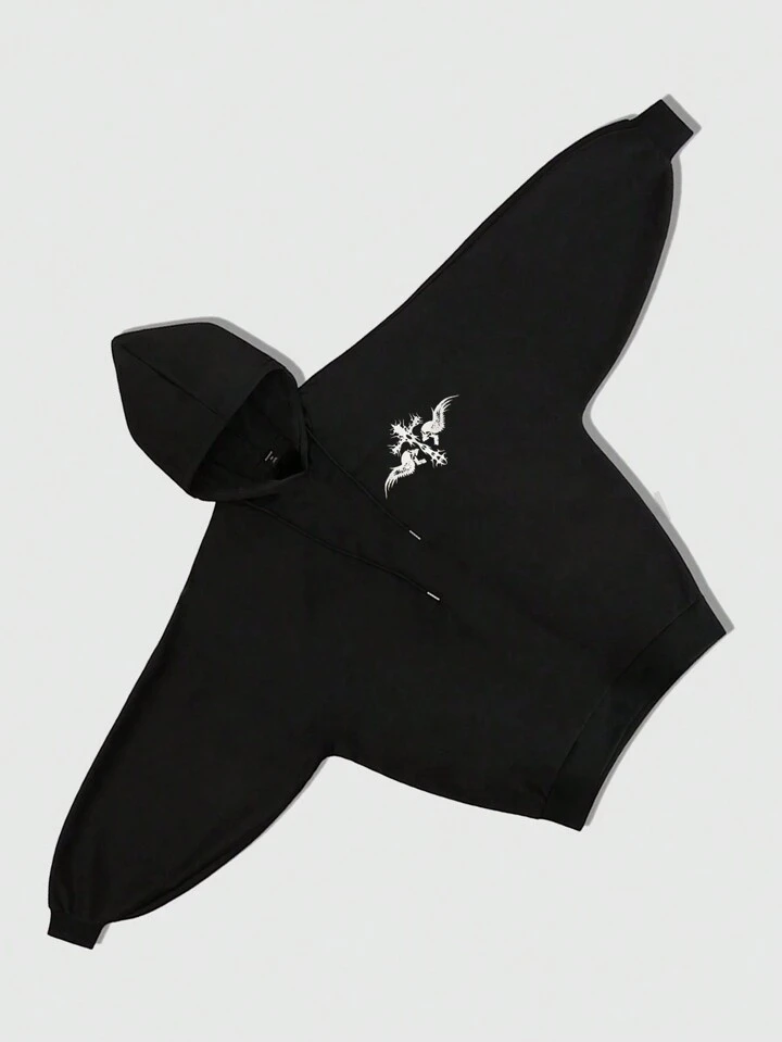 Our Goth Spring Casual Graphic Men 999-Black-Japanese Style Hoodie