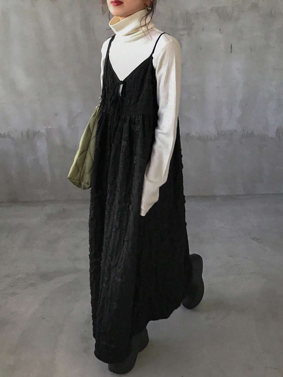 FRIFUL 女士纯色休闲无袖口袋中长吊带裙夏季