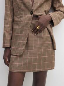 BizChic Brown Long Sleeve 2 Pieces Women Wool Suit Jacket Outfit, Vintage Look, Commuter Clothing For Thanksgiving, Christmas