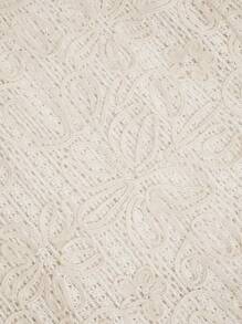 SHEIN Unity Elegant Spaghetti Strap Jacquard Sheer Dress, Summer - White - View 6