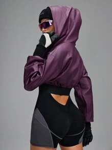 Innovista 女式撞色露背紧身连身裤，黑色健身连身裤，女式连身裤，连身裤，网球女装，收腹提臀连体短裤，瑜伽，健身，骑行，氨纶，秋装 - 黑色 - 查看 4