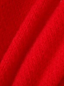 Suéter navideño con diseño de dinosaurio de Santa Claus de manga larga negra para niño pequeño. Atuendo festivo de otoño/invierno, conjunto a juego familiar (se venden por separado 3 piezas) - Rojo - Ver 4