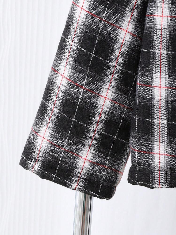 2 件套青少年休闲格子夹克搭配加长裤 - 彩色 - 查看 3