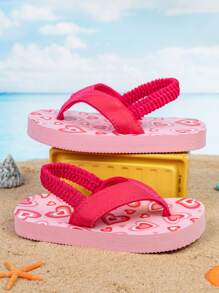 儿童可爱泡沫拖鞋，时尚，男女通用，适合室内和室外穿着，轻便，透气且防滑 - 粉色 - 查看 4