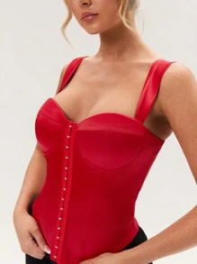 Glamine Women's Solid Color Wide Strap Minimalist Satin Camisole, Casual Everyday Wear Christmas Elegant  Prom Bodycon Tanks