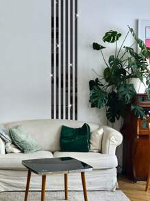 SHEIN 10 件亚克力镜面装饰墙贴情人节、情人节婚礼、生日镜面墙面装饰房间装饰墙镜房间装饰浴室装饰客厅装饰 - 黑色 - 查看 6