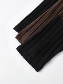 SHEIN TeenBoys 1pc Casual Versatile College Style Comfortable Warm Colorblocked Patch Pocket Round Neck Pullover Long Sleeve Knit T-Shirt Back To School; Fall Clothing; TEEN BOY CLOTHES; Teen Boy JACKETS Autumn/Winter