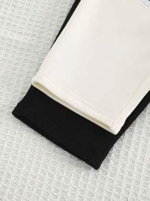 Cozy Pixies 2pcs Baby Boys Color Block Star Print Elastic Waist Thermal Lined Pants Set - Multicolor - View 7