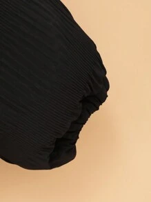 Tween Girl Ruffle Collar High-End Elegant Sweet Elegant Cute Princess Warm Bread Padded Coat, Versatile - Black - View 4