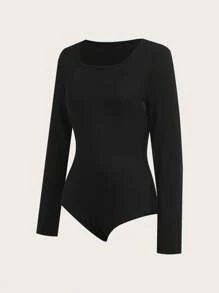 SHEIN Bộ 2 áo crop top dệt kim thường ngày + quần ống loe bó thanh lịch cho bé gái tuổi teen - Nhiều màu - Xem 4