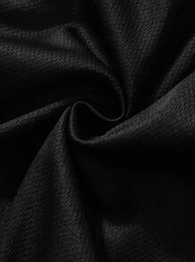 Manfinity EMRG 男士字母和十字印花抽绳腰双层短裤 - 黑色 - 查看 4