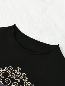 HELLO KITTY AND FRIENDS | SHEIN Tween Girl 3 件装卡通猫咪印花百搭休闲可爱甜美长袖生菜边 T 恤