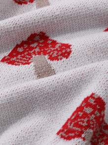 DAZY Allover Print Jacquard Contrast Color Splice Sweater, Women Pullover,Fall Women Clothes