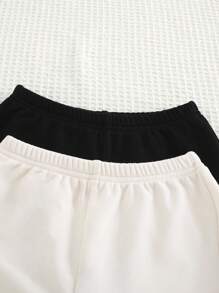 Cozy Pixies 2pcs Baby Boys Color Block Star Print Elastic Waist Thermal Lined Pants Set - Multicolor - View 6