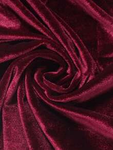 Elegant Wine Red Cloak Long Sleeve Jacket, Valentine's Day Gift - Red - View 4