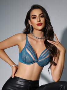 EmpressEnvy Mature Charm Lace Lace-Trimmed Women's Lingerie Bra