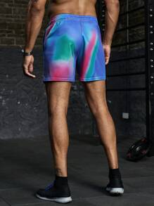 Manfinity Sport Corelite شورتات رياضية كاجوال للرجال بخط جيب ملون بطراز صديق - متعدد الألوان - مشاهدة 2