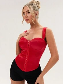 Glamine Women's Solid Color Wide Strap Minimalist Satin Camisole, Casual Everyday Wear Christmas Elegant  Prom Bodycon Tanks