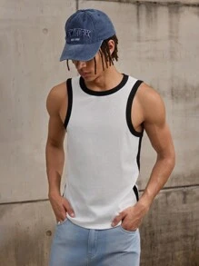 Forever 21 Muscle Fit Tank Top With Side Rib Detailing In White Fall/Winter - White - View 1