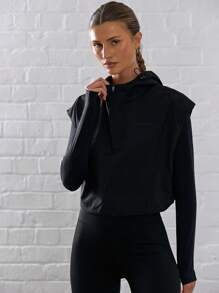 Musera Sport 3/4 Zip Waterproof Vest, Padel, Tennis, Pickleball Gym Fitness - Royal Blue - View 1