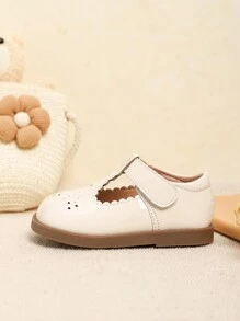 Toddler Girls Cute & Stylish Hollow Flat Slip-On Shoes, Spring/Autumn - Apricot - View 3