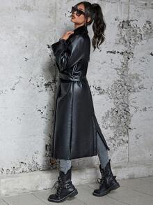 Eilly Bazar Damen Lange Mantel Jacke